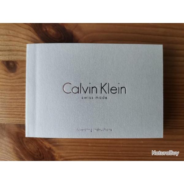 Livret montre Calvin Klein Swiss Made Operating Instructions