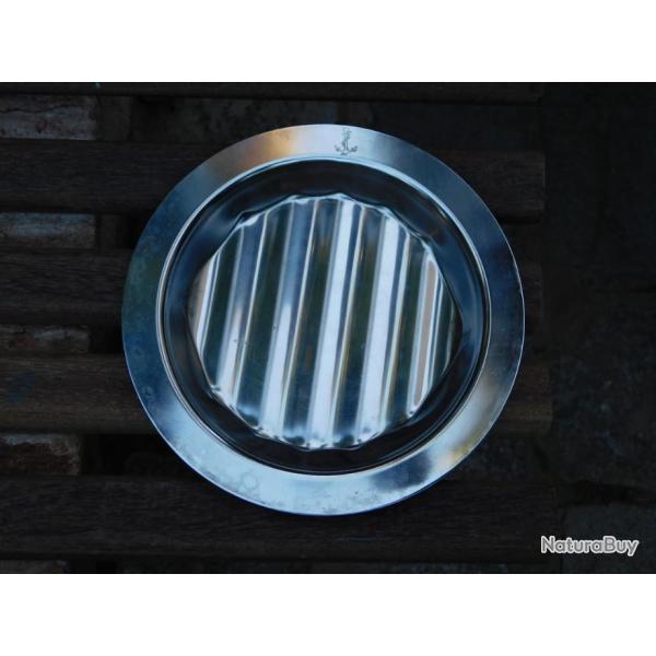 CENDRIER MARINE NATIONALE EN METAL / ANCRE DE MARINE/ 15CM DE DIAMETRE