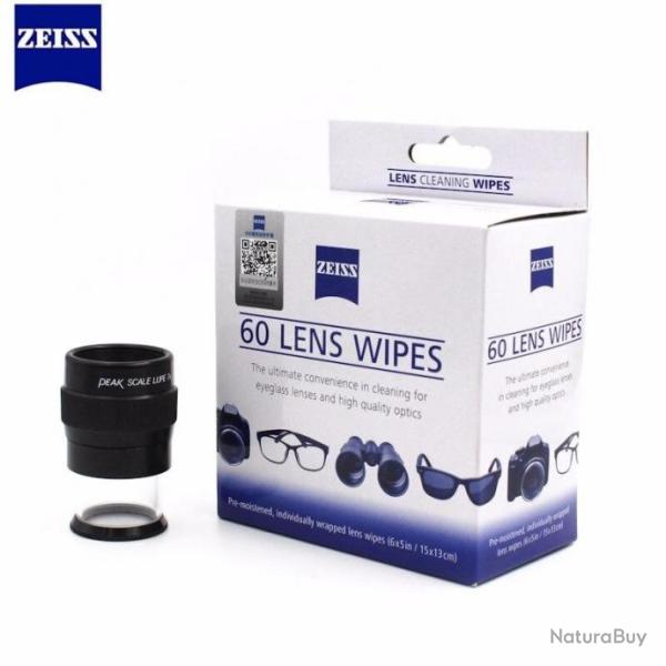 60 lingettes pr�-humidifi�e pour le nettoyage de vos lunettes