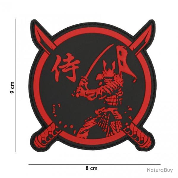 Patch 3D PVC Samourai Guerrier Rouge (101 inc)