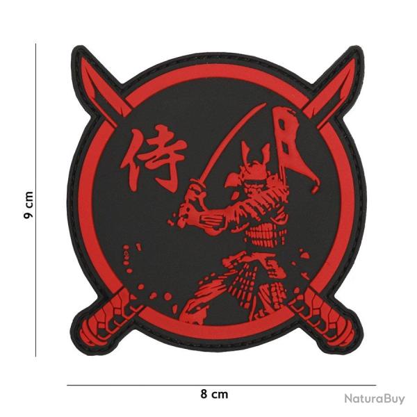 Patch 3D PVC Samourai Guerrier Rouge (101 inc)