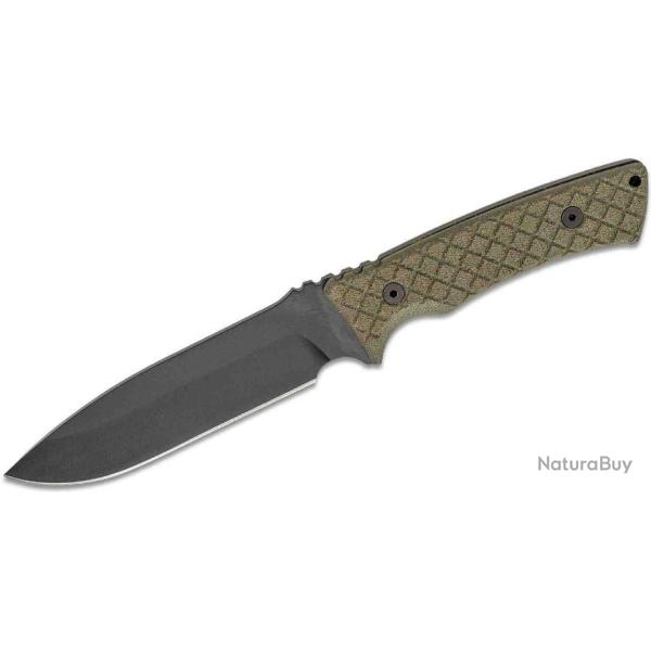 Couteau Spartan Blades Damysus Green Lame Acier Carbon 1095 Manche Micarta Etui Made USA SBSL003BKGR