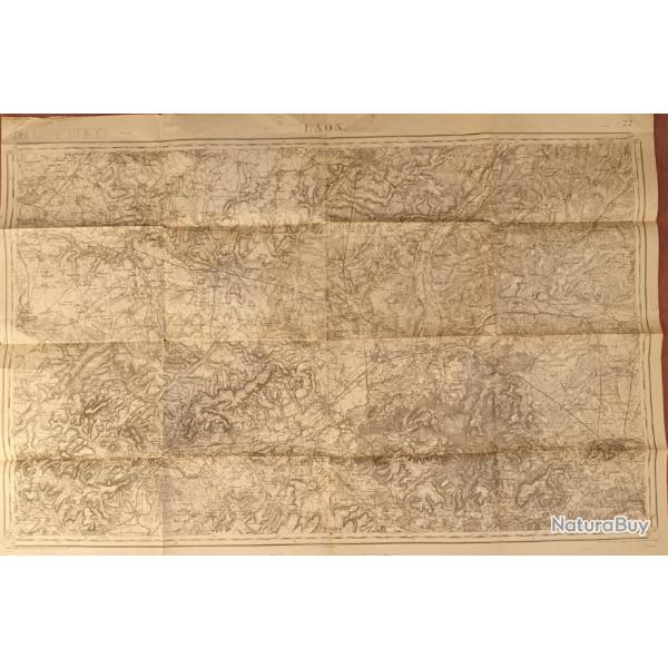 Carte d'�tat-major r�gion ville de "Laon".