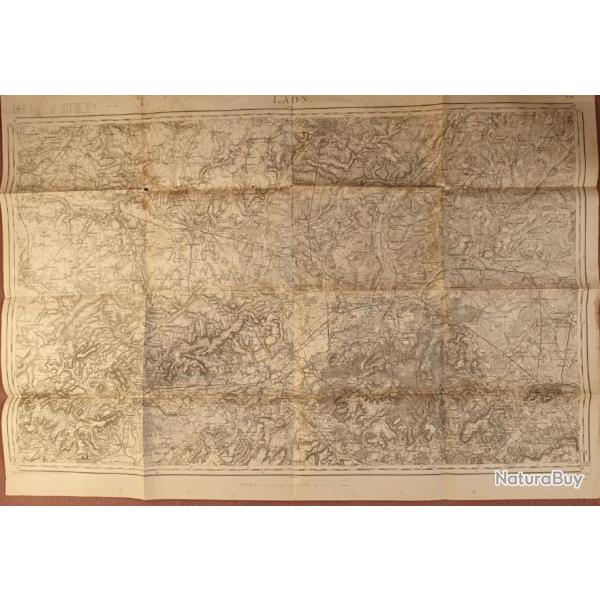 Carte d'�tat-major r�gion ville de "Laon" N�2.