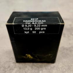 50 Ogives SAKO Hammerhead cal 8mm /323 200gr