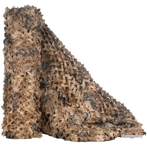 TOP ENCHERE - Filet de camouflage 1.5 x 10 m d�sert digital - LIVRAISON GRATUITE ET RAPIDE