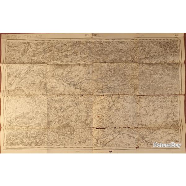Carte d'�tat-major r�gion ville de "RETHEL".