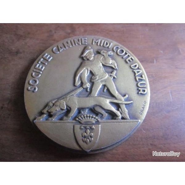 m�daille de table Soci�t� canine Midi C�te d'Azur France  / DRAGO