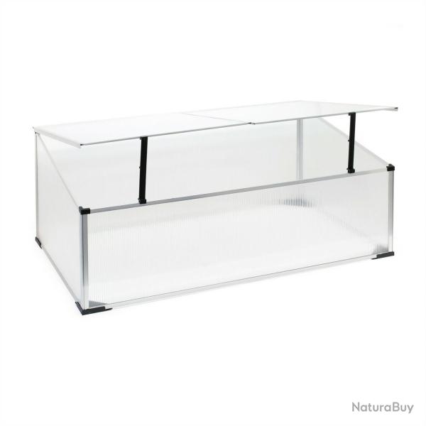 Mini serre de jardin en aluminium et polycarbonate 100 x 60 x40 cm ouverture par v�rin potager 16_0