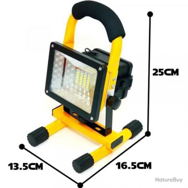 Projecteur LED Rechargeable 30W 3 modes d'�clairage Portatif Leger et Multifonctionel