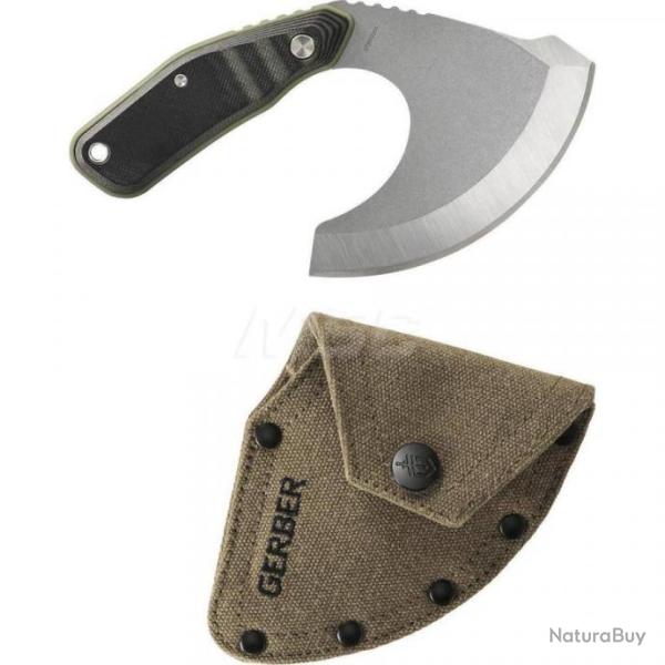 Couteau Gerber Downwind Ulu Green Lame Acier 7Cr17MoV Manche G10 Etui Canvas G1824