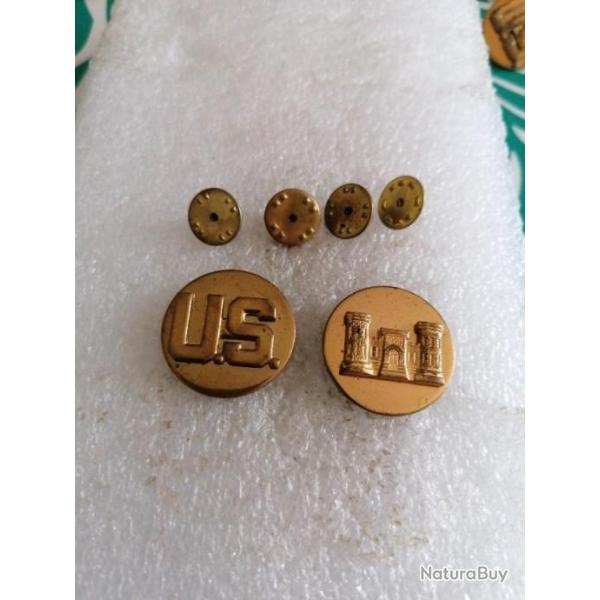 Lot de collars troupe arm�e us ENGINEER ET US original 2