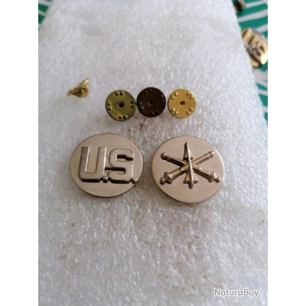Lot de collars troupe arm�e us ARTILLERY ANTI A�RIENNE ET US original 2