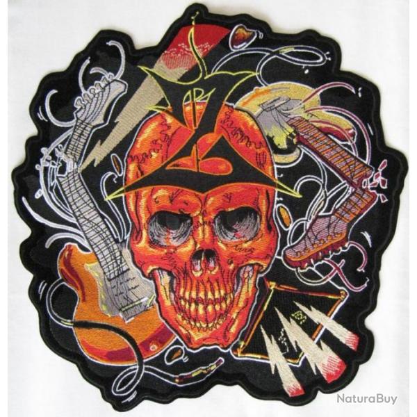 PATCH-ECUSSON/DOSSARD GRAND MODELE - SKULL - Ref.D42