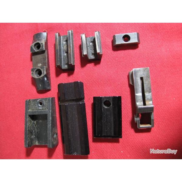 lot ou d�tail DIVERS d'embases , chutes de rails picatinny + 1 piece d'arme militaire ? .