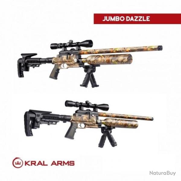 Carabine PCP KRAL Puncher Jumbo Dazzle Camo 5,5 mm, 19,9 Joules + VID�O HAUTE PUISSANCE