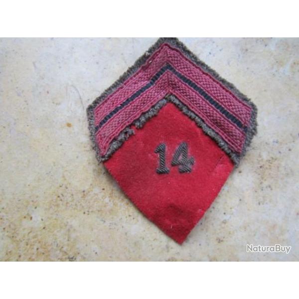 patch 45 artillerie patte Fran�ais  sous officier Indo guerre Indochine pour chemise canetille dor�e