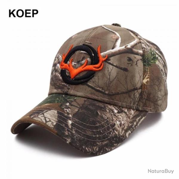 Casquette de chasse couleur vert camo