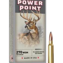 MUNITIONS WINCHESTER CALIBRE 270 WSM POWER POINT 150gr - 9.7g x20