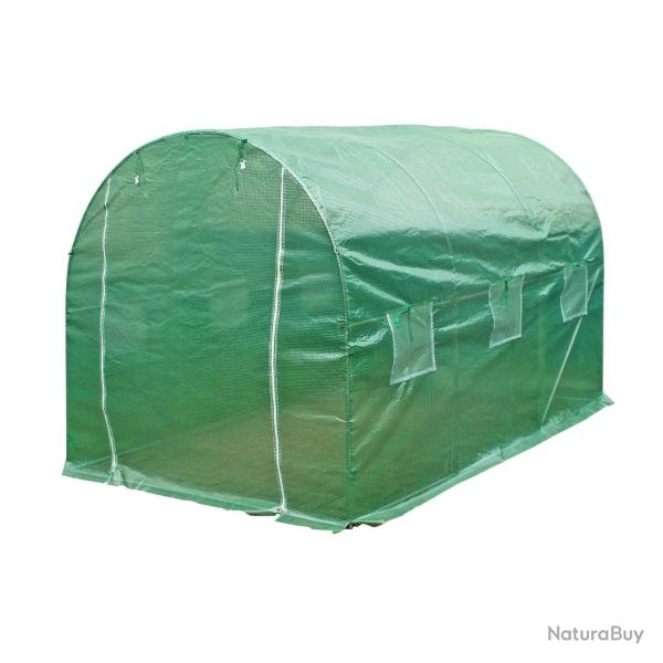 Serre de jardin ch�ssis tubulaire 300 cm serre en film plastique vert 16_0001518