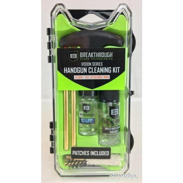 Kit de Nettoyage pour arme de poing cal. 9mm / 38 spl / 357 mag - Breakthrough -