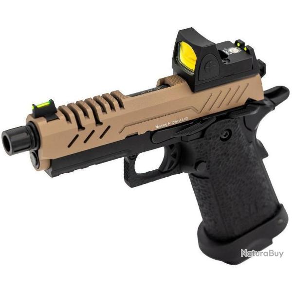 REPLIQUE GBB GAZ VORSK HI-CAPA PRO + BDS NOIR / TAN 1,0J