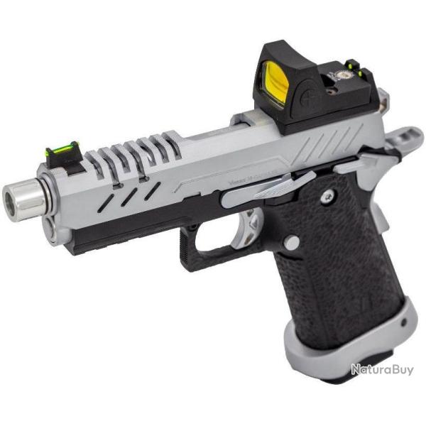 REPLIQUE GBB GAZ VORSK HI-CAPA PRO + BDS NOIR / SILVER 1,0J