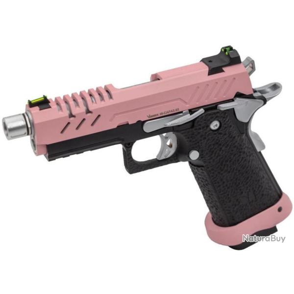 REPLIQUE GBB GAZ VORSK HI-CAPA 3.8 PRO NOIR / ROSE 1,0J