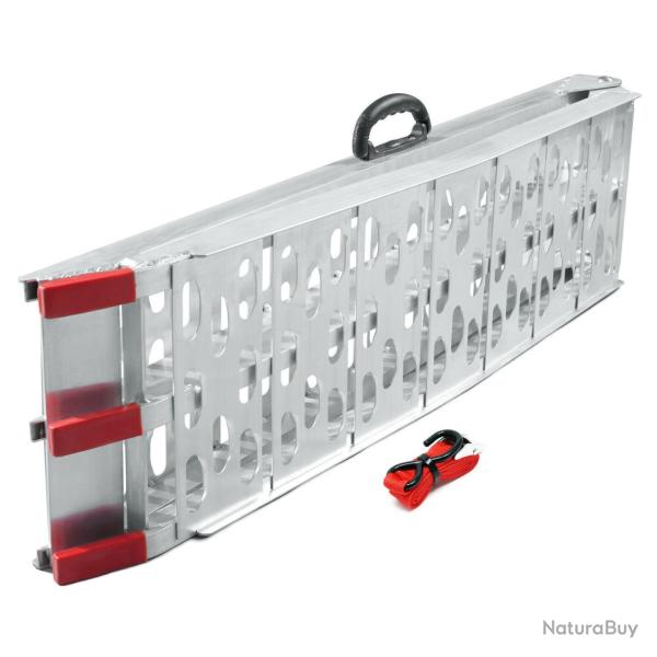 Rampe de chargement pliable 226 cm 340 kg aluminium moto VTT quad rampe d'accs 16_0002134