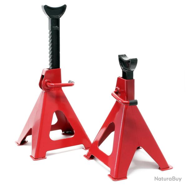 Lot de 2 chandelles de levage 3 tonnes chacune crmaillre cric pour voiture 16_0001735