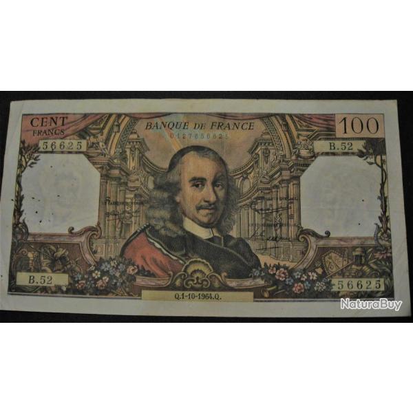 100 francs " Corneille "du 1-10-1964 bon �tat general