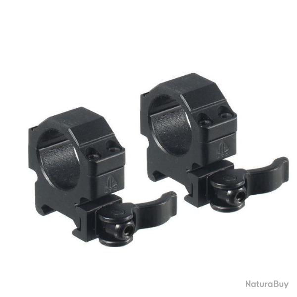 paire de Colliers Montage rapide Bas � 25,4 - Rail Picatinny Weaver 21 mm - UTG