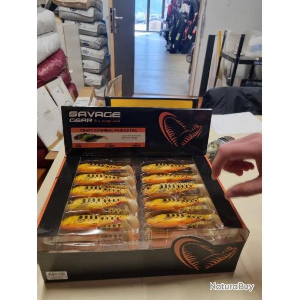 LEURRE SOUPLE SAVAGE GEAR CRAFT CANNIBAL PADDLETAIL 12.5cm 20G