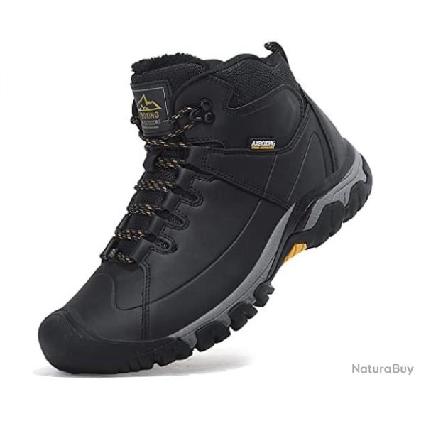Chaussures de randonne noir avec fourrure pour homme - Livraison gratuite et rapide