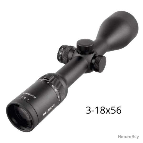 LUNETTE DE TIR URIKAN PREDATOR RETICULE #4 LUMINEUX 3-18X56 NEUVE (018386)
