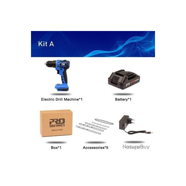 Perceuse Visseuse Sans Fil Pro 21V 40Nm-Kit A 20260729082508
