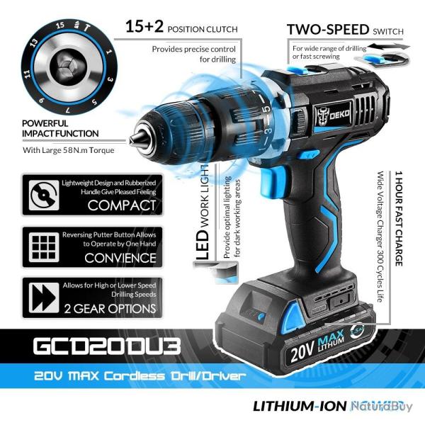 Perceuse Visseuse Sans Fil Pro 20V Li-ion-SET 1 20260729082512