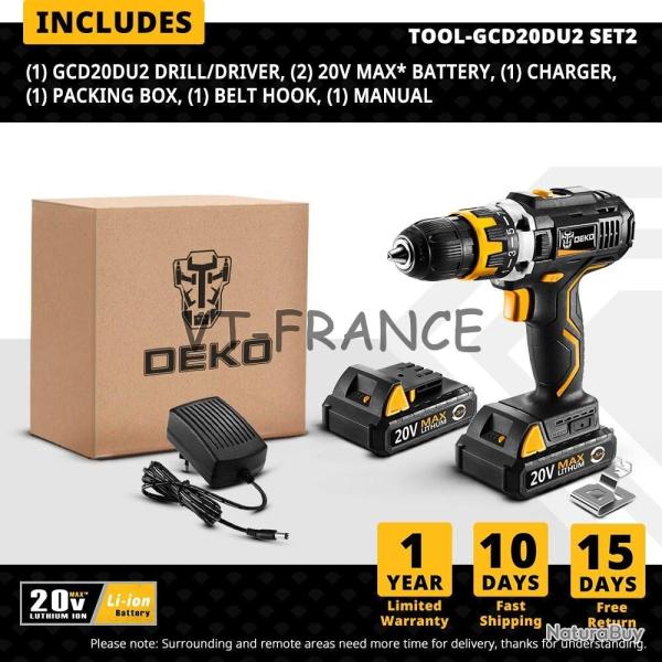 Perceuse Visseuse Sans Fil Pro 20V -GCD20DU2 SET2 20260729082514