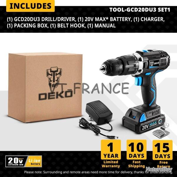 Perceuse Visseuse Sans Fil Pro 20V -GCD20DU3 SET1 20260729082514