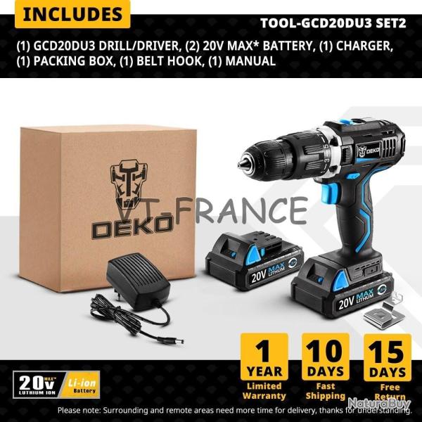 Perceuse Visseuse Sans Fil Pro 20V -GCD20DU3 SET2 20260729082514