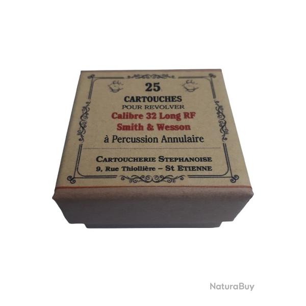 32 Long RF Smith & Wesson: Reproduction boite cartouches (vide) CARTOUCHERIE STEPHANOISE 8805211