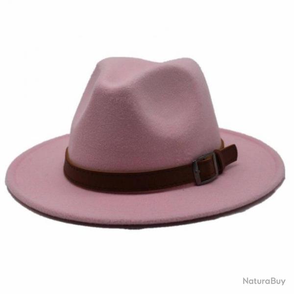 Chapeau de chasse en feutre rose