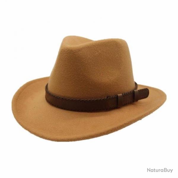 Chapeau cowboy en feutre kaki