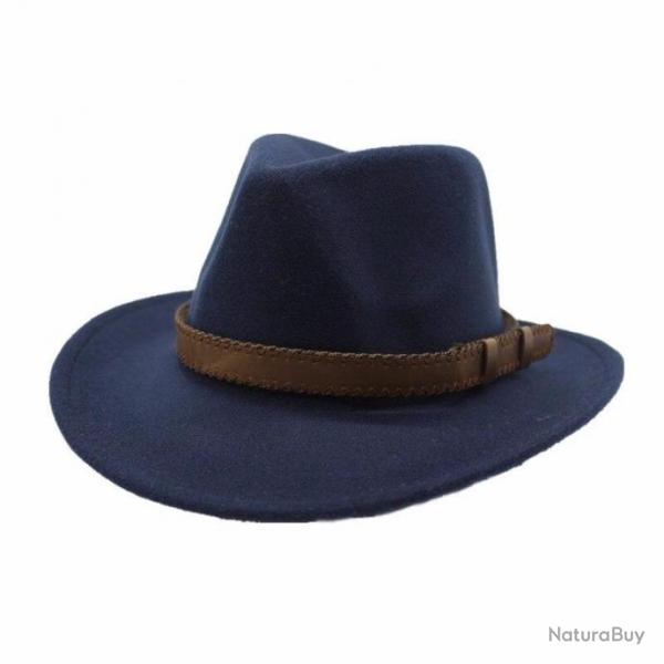 Chapeau cowboy en feutre bleu Navy