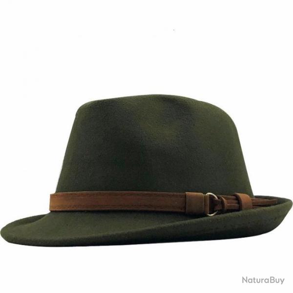 Chapeau Fedora en feutre vert arme