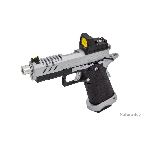 R�plique GBB gaz Vorsk Hi-Capa PRO + BDS Noir / Silver 1,0J