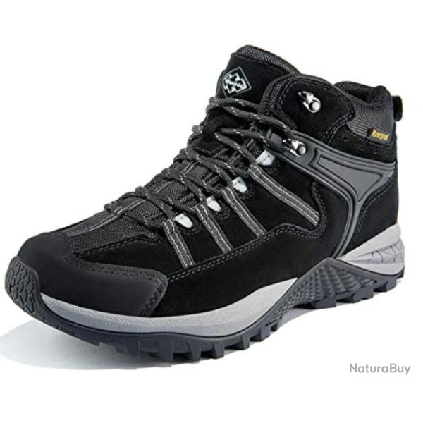 Chaussures de randonn�e noires montantes pour homme - Livraison gratuite et rapide