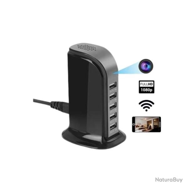 CAMERA ESPION WIFI 5 PORTS USB CHARGEUR HD 1080P AVEC DETECTEUR DE MOUVEMENT SS-637V