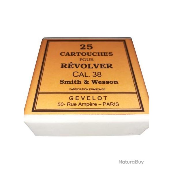 38 SW ou 38 Smith & Wesson: Reproduction boite cartouches (vide) GEVELOT 8807864
