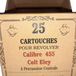 455 Colt Eley/NS (Cartouche. St&eacute;phanoise): Reproduction boite munitions (vide) collection CS 8807879